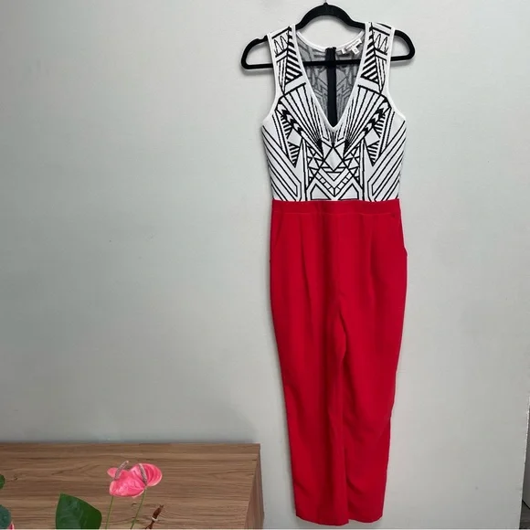 Jealous tomato jumpsuit with pockets with knit top size medium - Picture 1 of 10